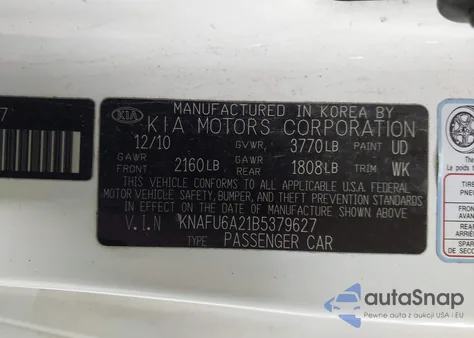 2011 Kia Forte Koup Ex from USA, damaged, VIN KNAFU6A21B5379627